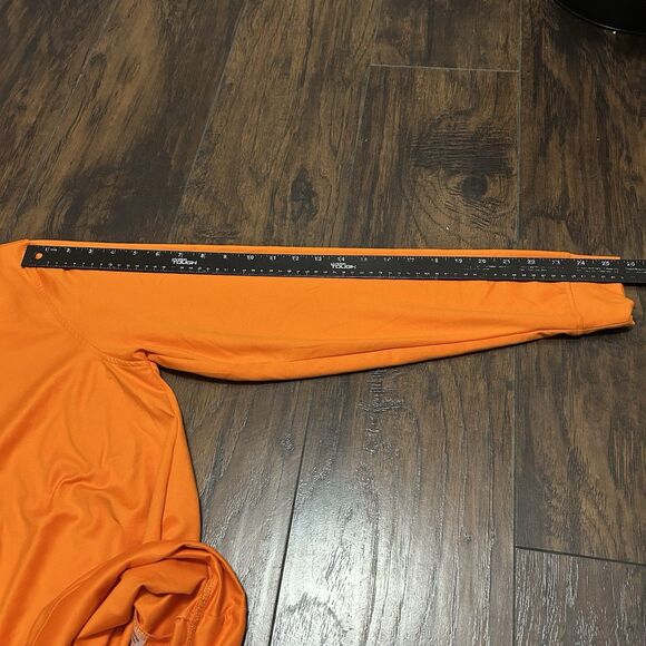 NWT Waggle Blaze Quarter Zip Pullover Mens Medium Orange Golf Lightweight Buck - Picture 7 of 8